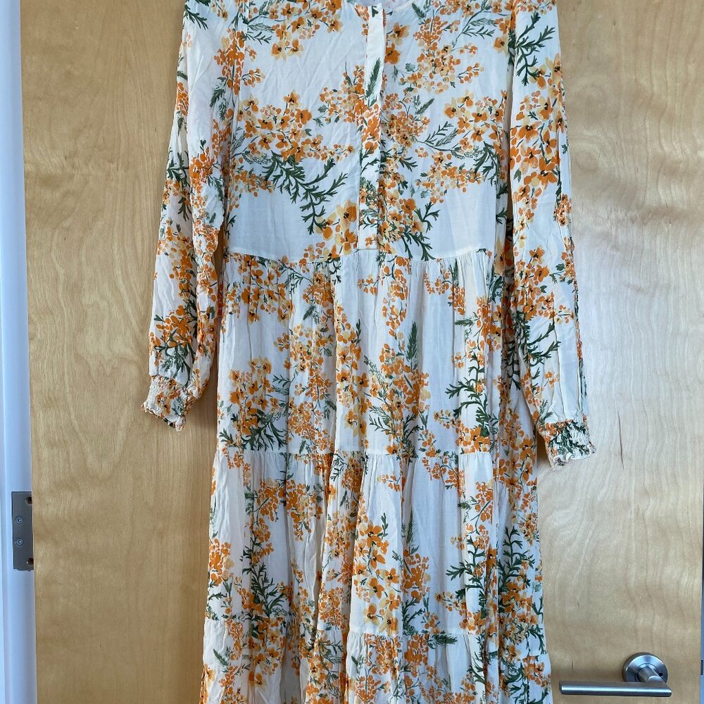 Zara floral maxi dress
